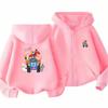 Children Coat Zipper Style Hoodies Girls Boys Age 3-12 Kids Black Pink Fashion Sweatshirt Anime Character Print  Festival Gifts