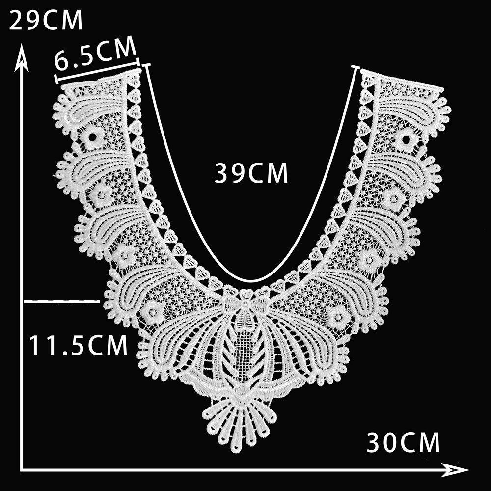 

Черно-белый I Полый Полиэстер Вышивка Воротник Швейное Кружево DIY Украшение с Одежными Аксессуарами Кружево Style 82 White (1 piece)