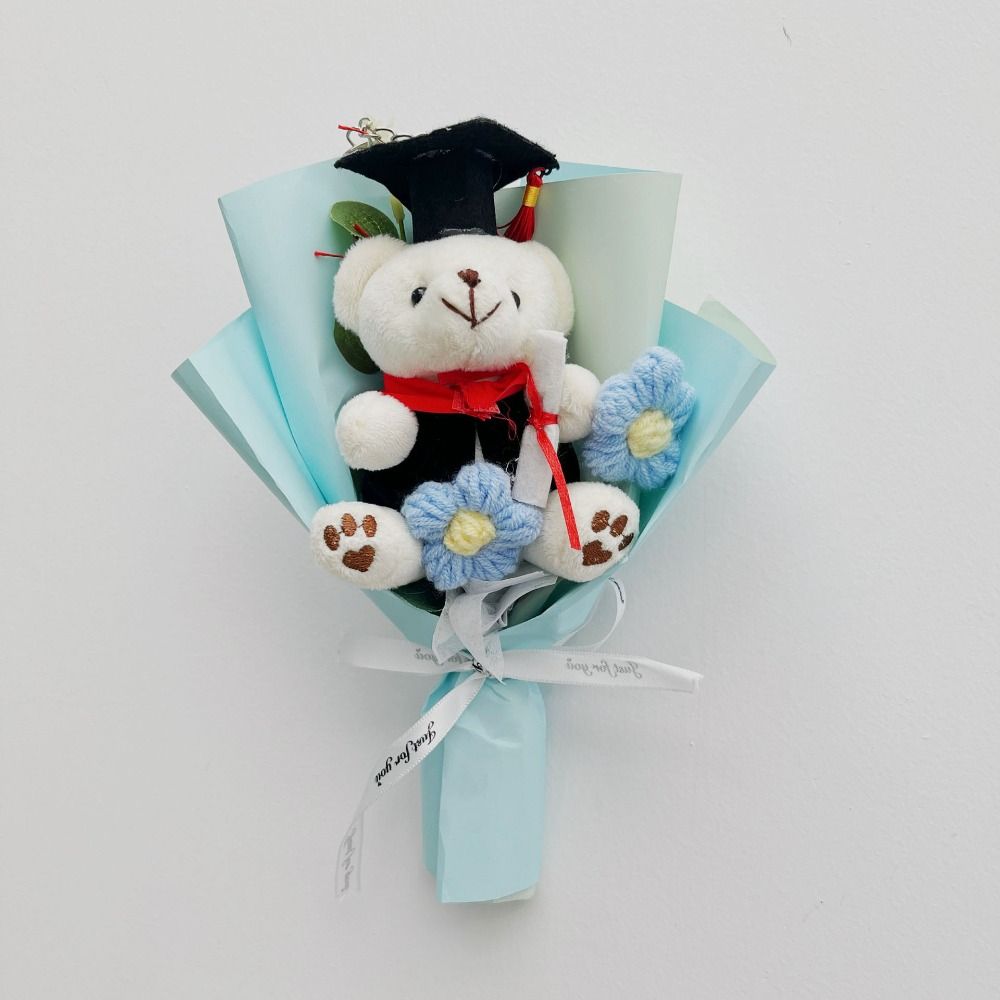 Graduation Season Little Bear Crochet Bouquet Mini Bear Bouquet School Graduate Gifts