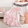 Flannel Blanket With Halloween Ghost Print Digital Printed Throw Cozy Winter Bedding Living Room Decor