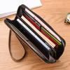 Women’s PU Leather Long Wallet Zipper Large Capacity Wristlet Clutch 8 Card Slots Cash Holder Phone Purse