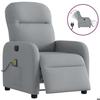 VidaXL Electric Reclining Massage Armchair Light Grey Fabric 3302962