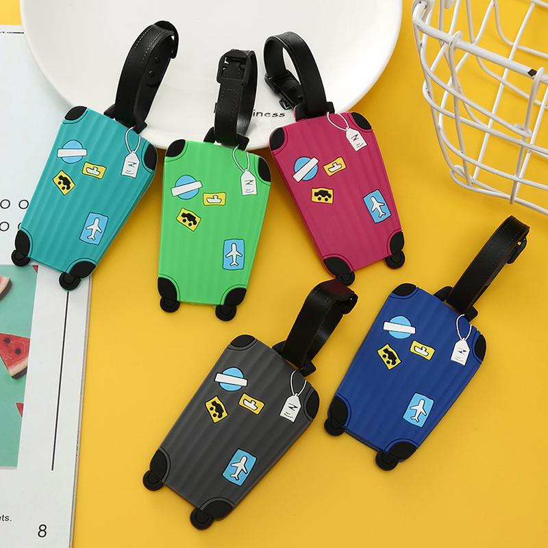 Biglietto Aereo Creativo Etichette per Bagagli Cartoon Design Identificatore ID Etichetta Indirizzo Accessori da Viaggio