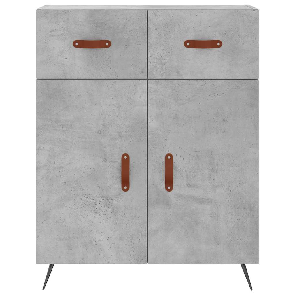 Vidaxl Szafka, Szarość Betonu, 69,5X34X90 Cm, Materiał Drewnopochodny