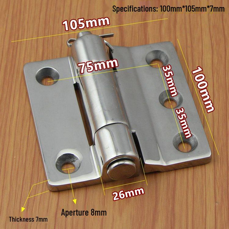 304 Stainless Steel Heavy Duty Industrial Flat Opening Thickened Mechanical Equipment Load-Bearing Hinge