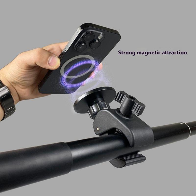 Universelle Magnetische Auto-Handyhalterung Saugfuß Basis Klemme ABS Konstruktion Mehrere Oberflächen für 15-55mm Rohr