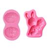 Rabbit Silicone Bakeware Mold for Baking Easter Day Party Corrosion Resistance