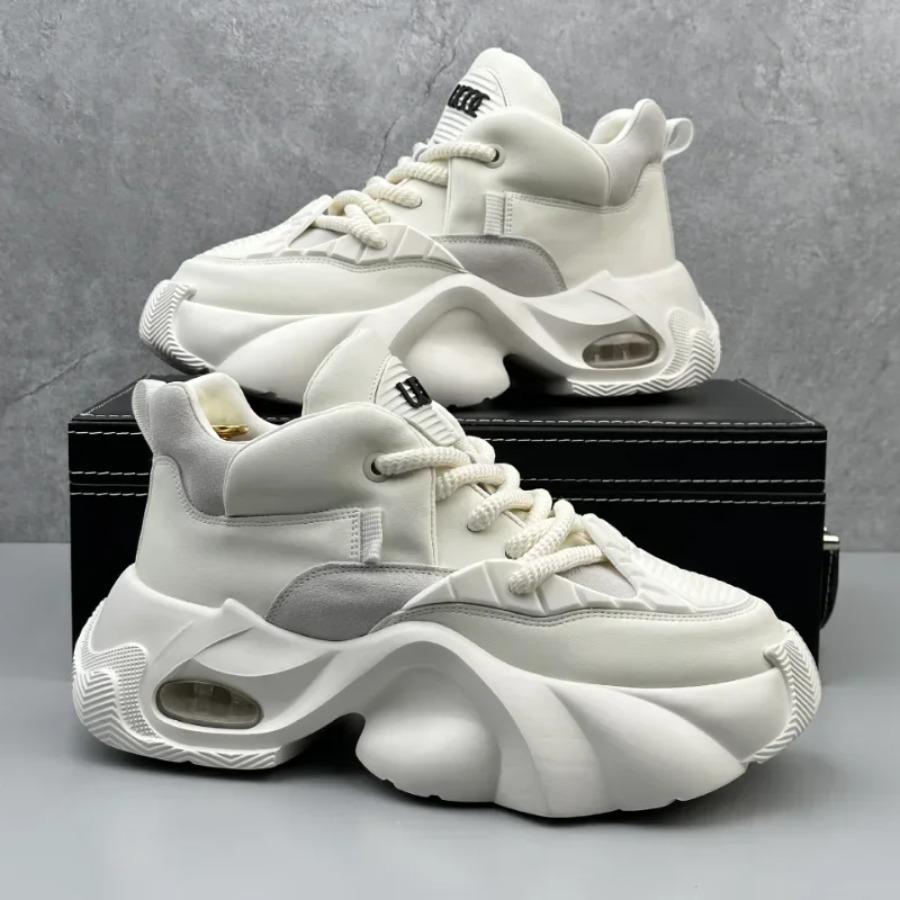 New fashionable  versatile men's casual sports shoes trendy thick soled student  height increasing shoes zapatillas hombre men