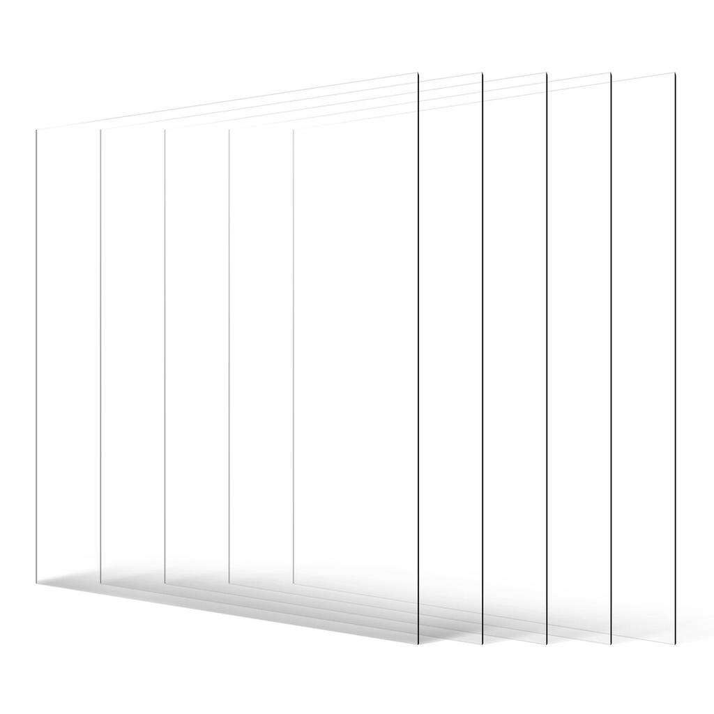 5-Pack PET/Plexiglass Sheets 24 X 36 Inch Plastic Sheets 0.04 Inch Thick