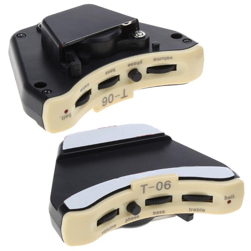 Sound Hole Guitar Pickup Microphone Sound Hole Adjustable Preamp Equalizer for Acoustic Folk Guitar with Accessories