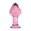 Glass Analplugger Rosa Sexleketøy For Jenter Anal Masturbator Lesbisk Voksenprodukter Analleketøy 130/160g Gjenget
