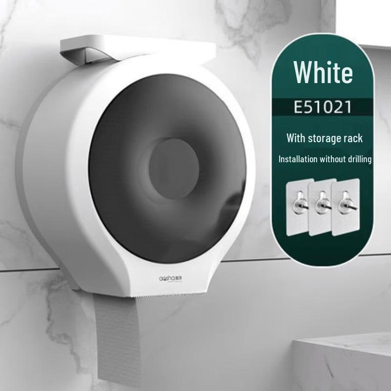Wall-Mounted Toilet Paper Holder with Shelf