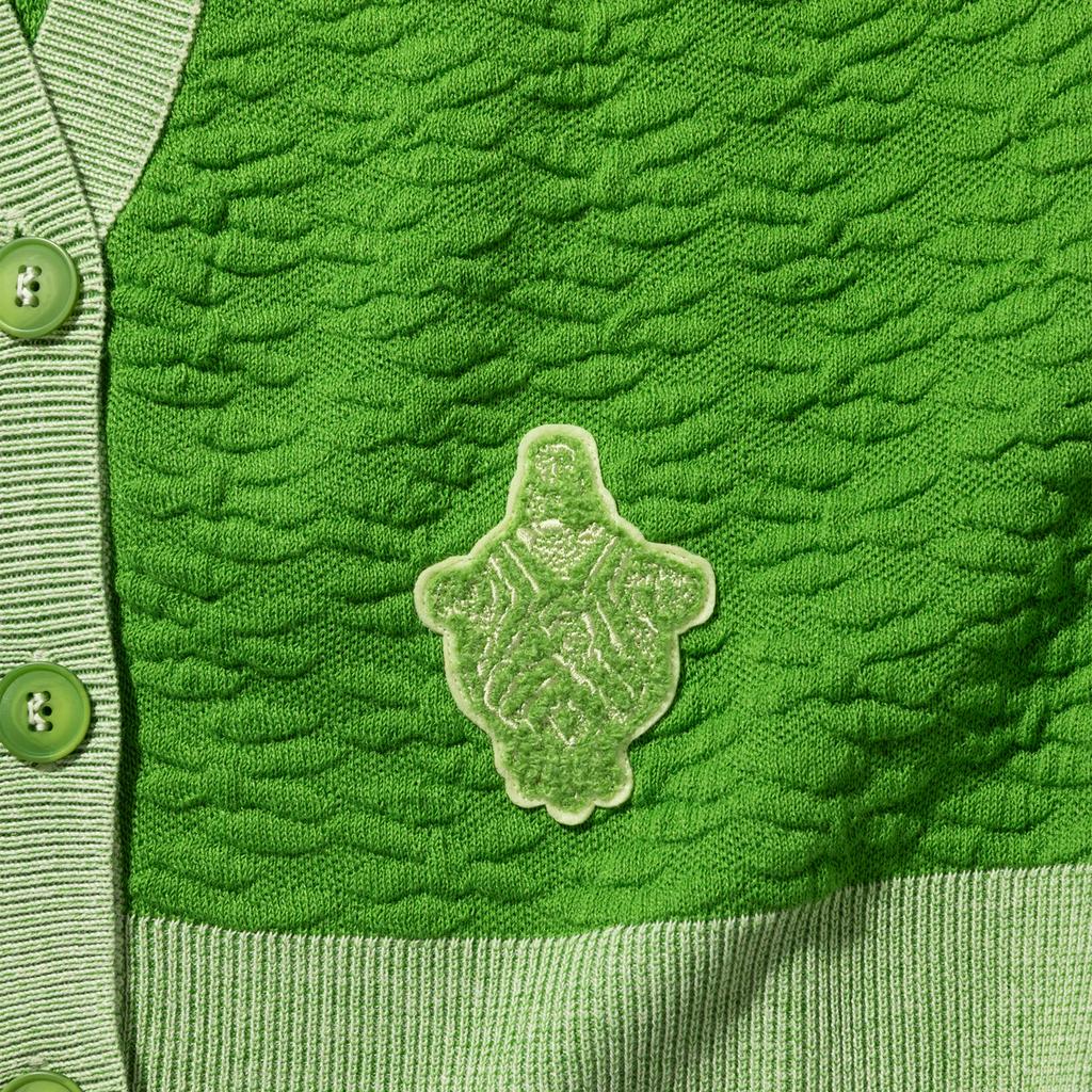Jordan X Union Co-Branded SS23 Asian Edition Patchwork Label Ribbed Texture Knit Cardigan Women Cardigan Green FD4251-377