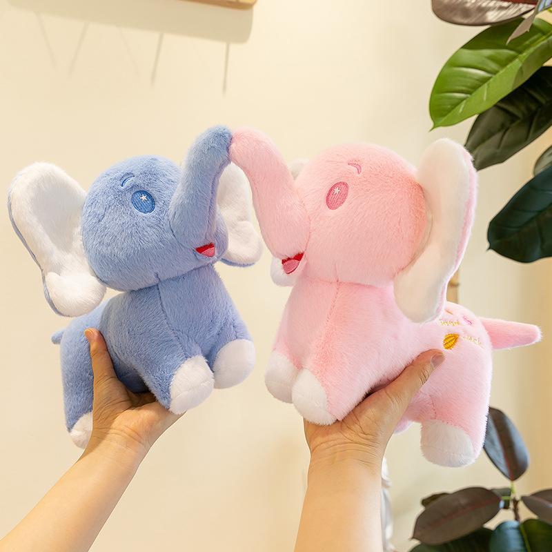 Internet Celebrity New Lucky Baby Elephant Cartoon Doll Pink Girl Plush Toy Big Ears Elephant Baby Doll Throw Pillow