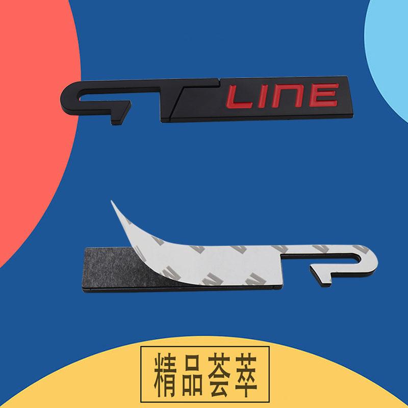 3D Premium GT LINE för bil Huv Skärm bagageutrymme Bakre motorhuv Namnskylt Dekal Emblemmärke Klistermärke