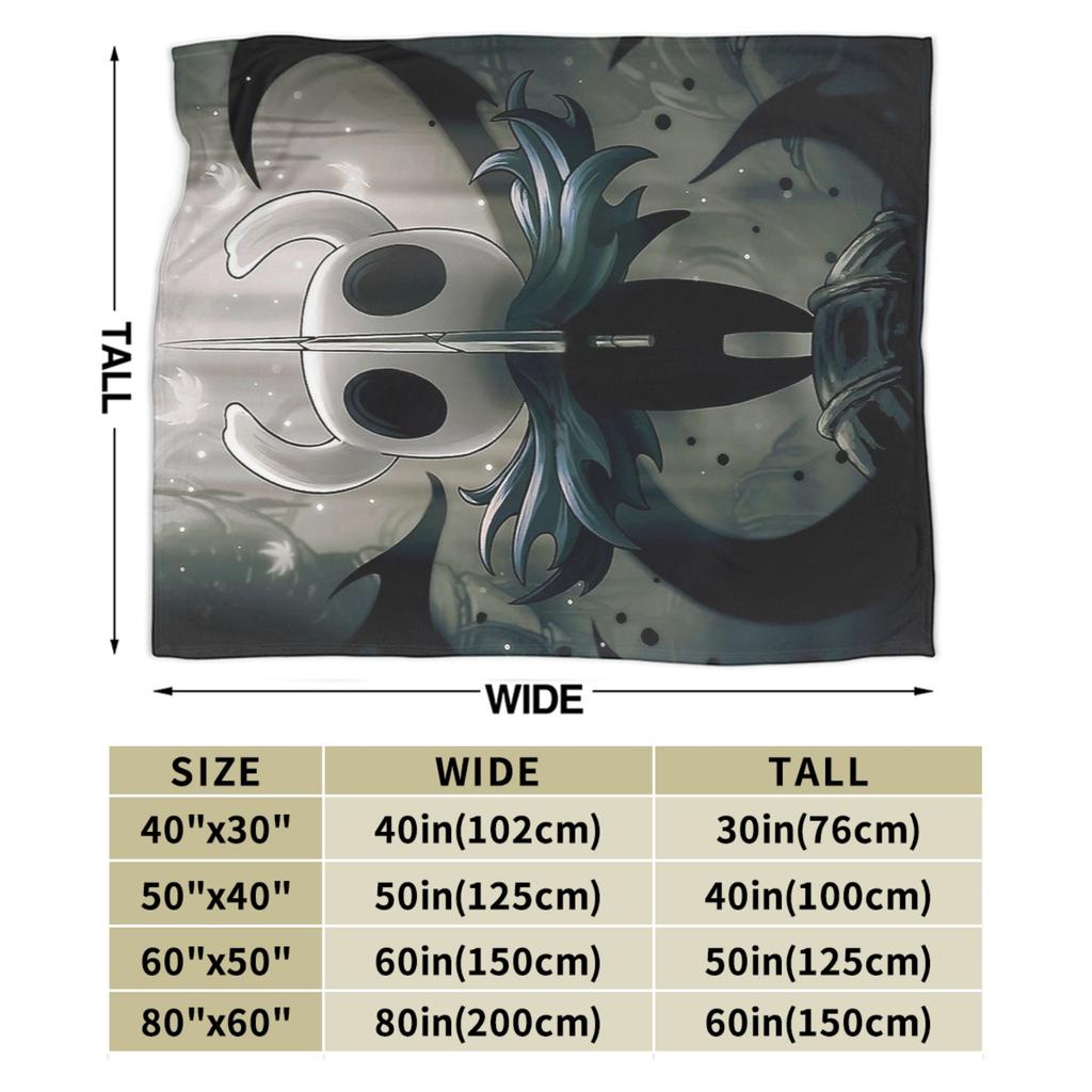 Warm Blanket Kids Adult Picnic Hollow Knight Japanese Anime Throw Blanket Flannel Bedspread For Chair Pattern Sofa Bed Cover