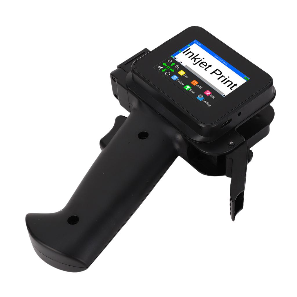 Handheld Inkjet Printer Gun Portable Mini Quick Drying 12.7mm for Text Barcode QR Code Counter Batch Number Date Coder
