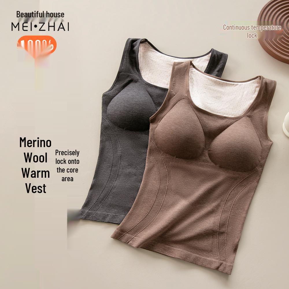 Women's Breathable Warm Vest with Chest Pad - Jelly Strip Lift Base Layer Undershirt