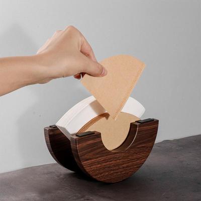 Coffee Filter Holder Fan-Shaped Stable Coffee Paper Filter Organizer Coffee Bar Coffee Paper Organizer With Base Filter Racks