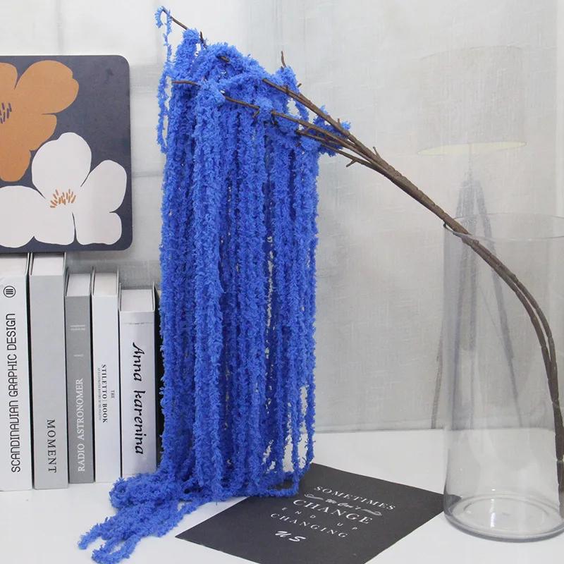 DIY Dried Flowers Hanging Amaranthus for Wedding Arch Bridal Bouquets Decor Eternal Lovers Tears Nordic Shop Windows Display