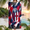 Bologna FC Druck Schnelltrocknendes Strandtuch Mikrofaser Saugfähig Tragbares Reise-Badetuch