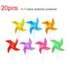 10/20 szt. Kolorowe wiatraczki z tworzywa sztucznego na podwórko, do ogrodu, na trawnik, do samodzielnej dekoracji zewnętrznej, wiatraczek czterolistny, ochrona ptaków TMZ