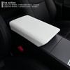 TPE Soft Center Console Armrest Cover for 2025 Tesla Model Y Juniper 2025 Model 3 Lid Accessories with Anti-Slip Waterproof