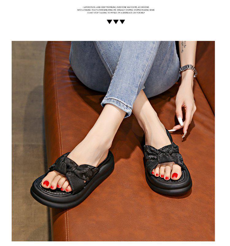 2025 Women's Fairy Style Slides: Summer One-Strap Slippers with Thick Soft Soles