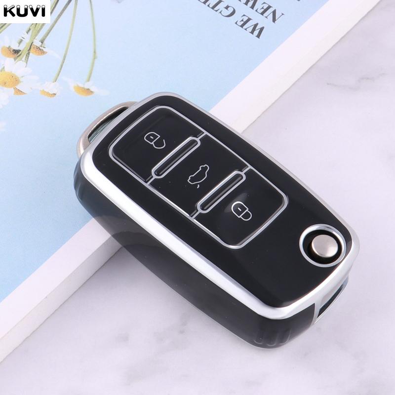 Tpu Car Remote Key Case Cover For Volkswagen Vw Polo Golf Passat Tiguan Beetle Caddy T5 Up Eos Skoda Octavia Seat Leon Altea