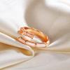 Seiko White Shell Diamond Backgammon Bamboo Joint Ring Women's Tide Ins Does Not Fade Open Ring