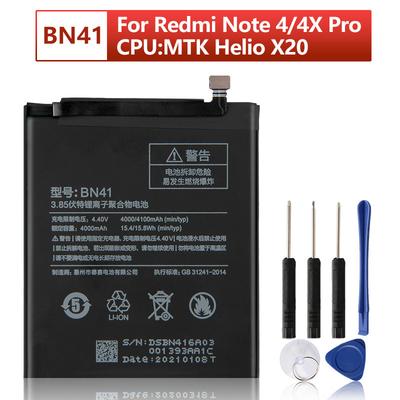 YENİ Yedek Pil Xiaomi Redmi Note 4 Hongmi Note4 Pro Note 4X BN41 Telefon Pili 4100mAh İçin