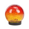 Solar Red Crackle Glass Ball Light - Waterproof Outdoor Garden & Lawn Decor