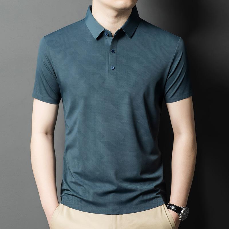 Summer New Men's Short-sleeved POLO Shirt, Simple, Fashionable, Sports and Casual Solid Color Lapel Half-sleeve