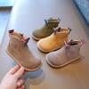 Stivali da bambina e da bambino in autunno e inverno, in pelle scamosciata, per bambini, scarpe casual, antiscivolo, per esterni, stivaletti in peluche per bambini