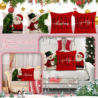 Christmas Pillow Cover Christmas Tree Plush Pillow Cover Pillow