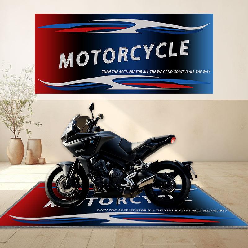 Sportieve Zwart Gele Geruite Motorfietsmat Antislip Duurzaam Wasbare Vloermat Werkplaats Garage Tapijt Huisdecoratie 50x160cm 20x63inch