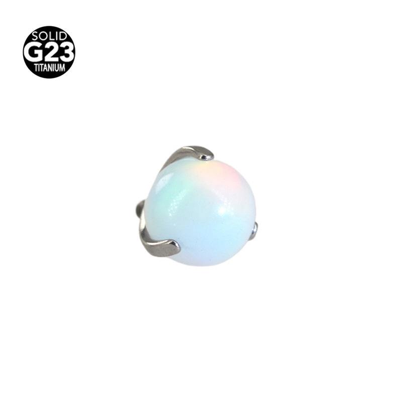 G23 Titanium Aurora Jelly Opal Stud for Ear, Lip, Tongue, and Cartilage Piercings