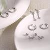 Gold-Plated Brass Hoop Earrings Fashion Set - European & American Design