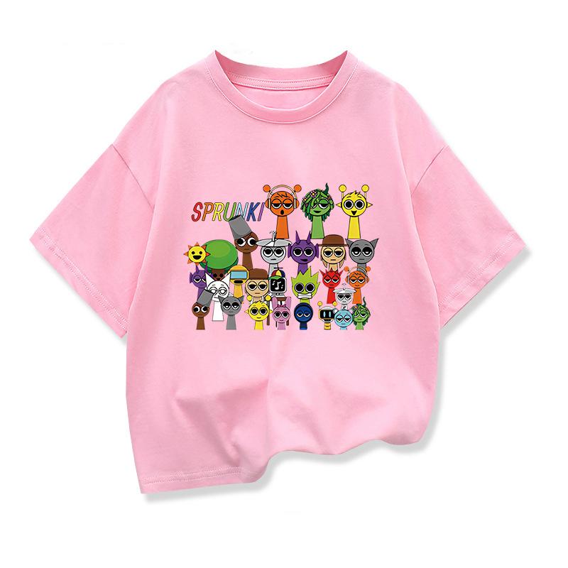 Summer Cute Cartoon Boys Girls T-Shirts Game Children'S Tshirt Toddler Short Sleeve Top