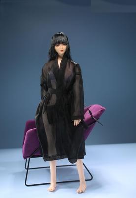 Scale Action Figure Body for Sexy and Bath Skirt and Head Not [TOYBARJAPAN] 1/6 TBLeague, JO23X-08 Women's Pajamas, Bathrobe, (Body Included) (Black