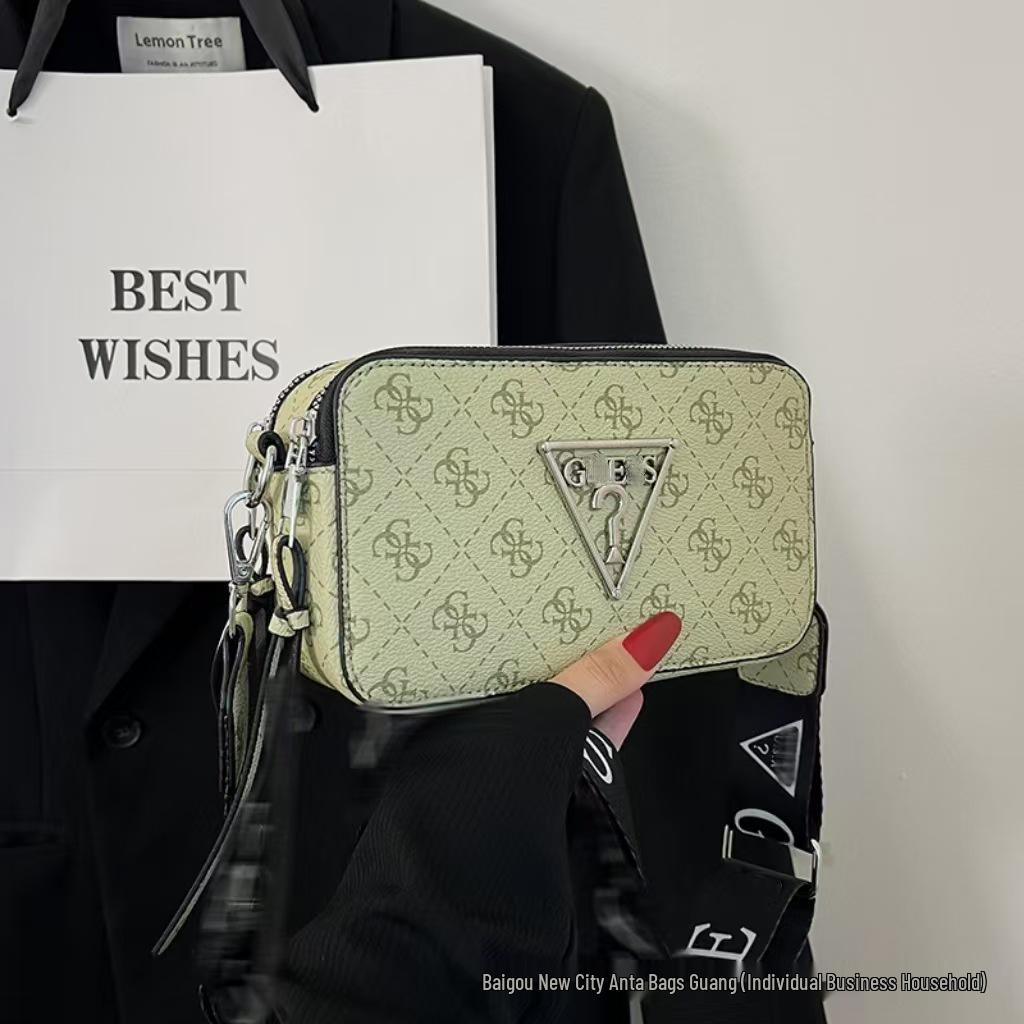 Women's Crossbody Camera Bag with Wide Shoulder Strap - Fashionable 2025 Letter Design