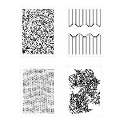 Textured Embossing Folder Paper Craft Decorative Embossing Stencils Textured Scrapbooking Templates for Card Making