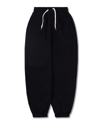 TI.GLAKE Plain Fleece-Lined Jogger Pants Black