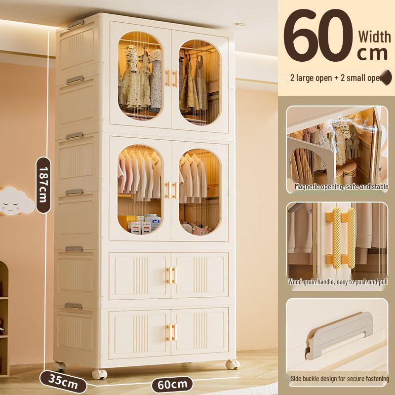 Foldable Baby Wardrobe & Quilt Storage Cabinet for Children and Students