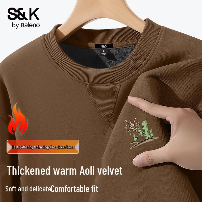 Baleno Men's S&K Series Fleece-Lined Round Neck Sweatshirt