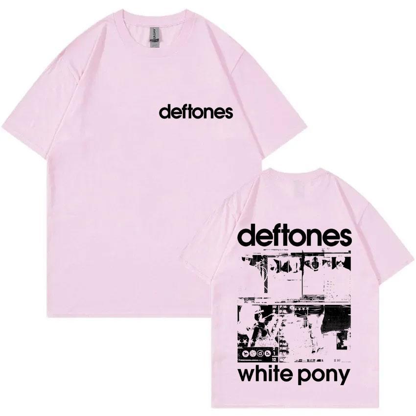 Rock Band Deftones White Pony Double Sided Print T-shirt Men Hip Hop Alternative Metal Oversized Streetwear Male Fashion Tshirt