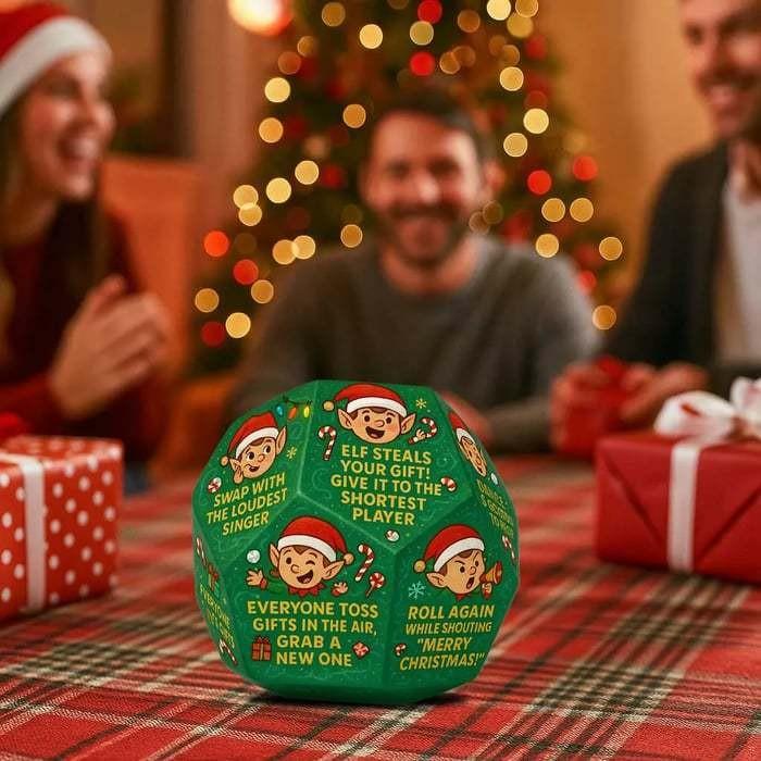 Hilarious Christmas Gift Exchange Party Game Dice Plastic Festive Fun For Family Celebrations