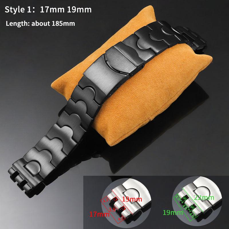17 19 20 21 23mm cinturino solido in acciaio inossidabile per orologi Swatch YCS YAS YGS IRONY YGS749 Braccialetto da polso di ricambio da uomo