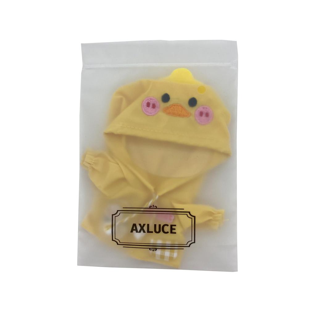 AXLUCE - Plush Clothes - Chick - Dinosaur - Raincoat - Plush Toy - Clothes - 10cm - Doll (Dinosaur (green), 10cm)
