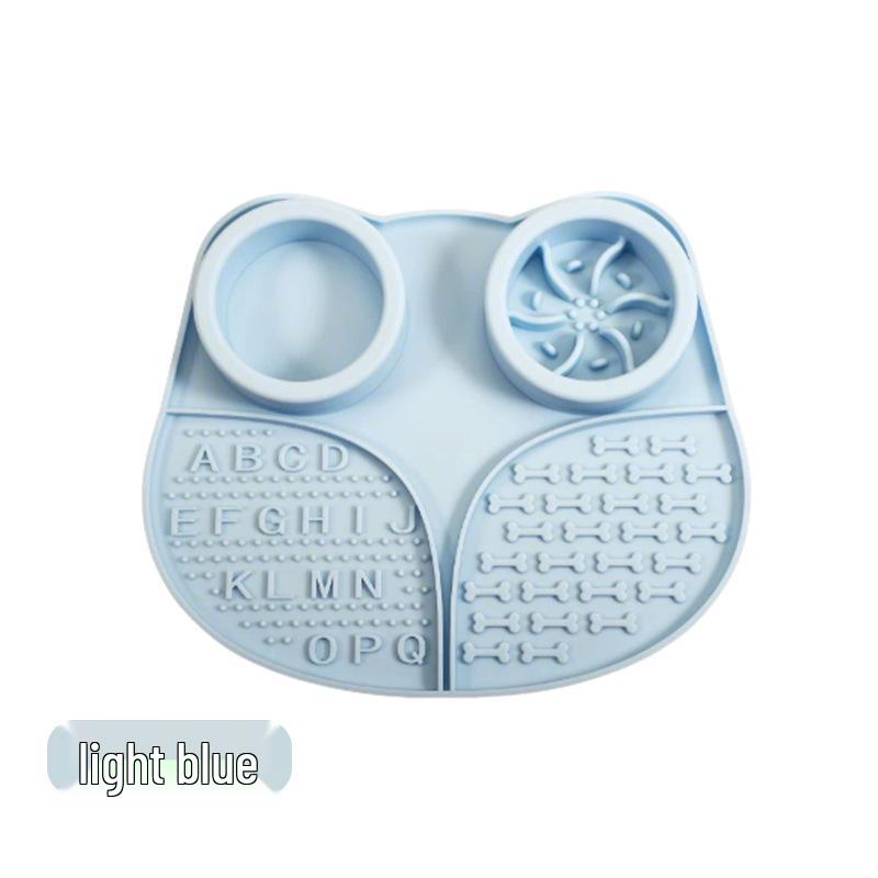 Tigela Alimentadora Lenta com Ventosa Anti-Engasgo - Silicone de Grau Alimentar, Tapete de Alimentação para Animais de Estimação de Fácil Limpeza